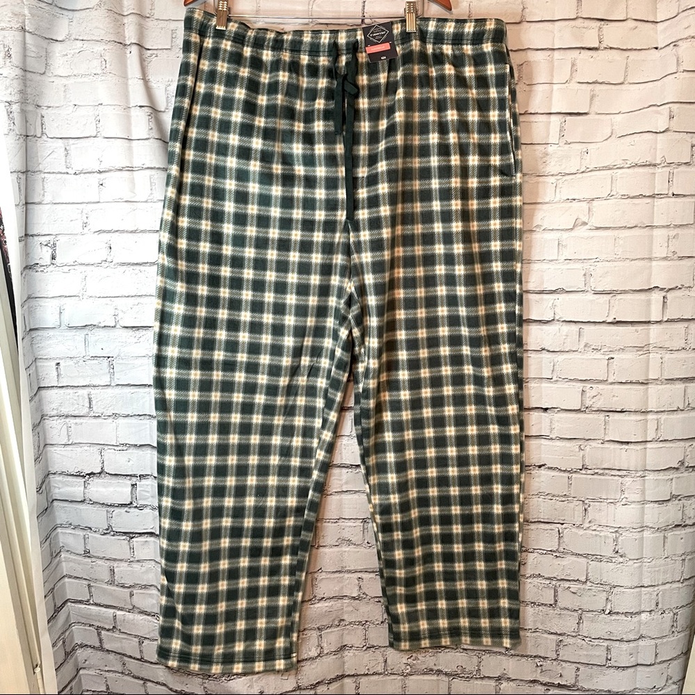 NWT St. John's Bay Green Plaid Lounge Pants / Sleepwear